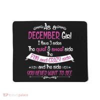 December Girl Sweet But Crazy Funny Birthday Mousepad thumb 0