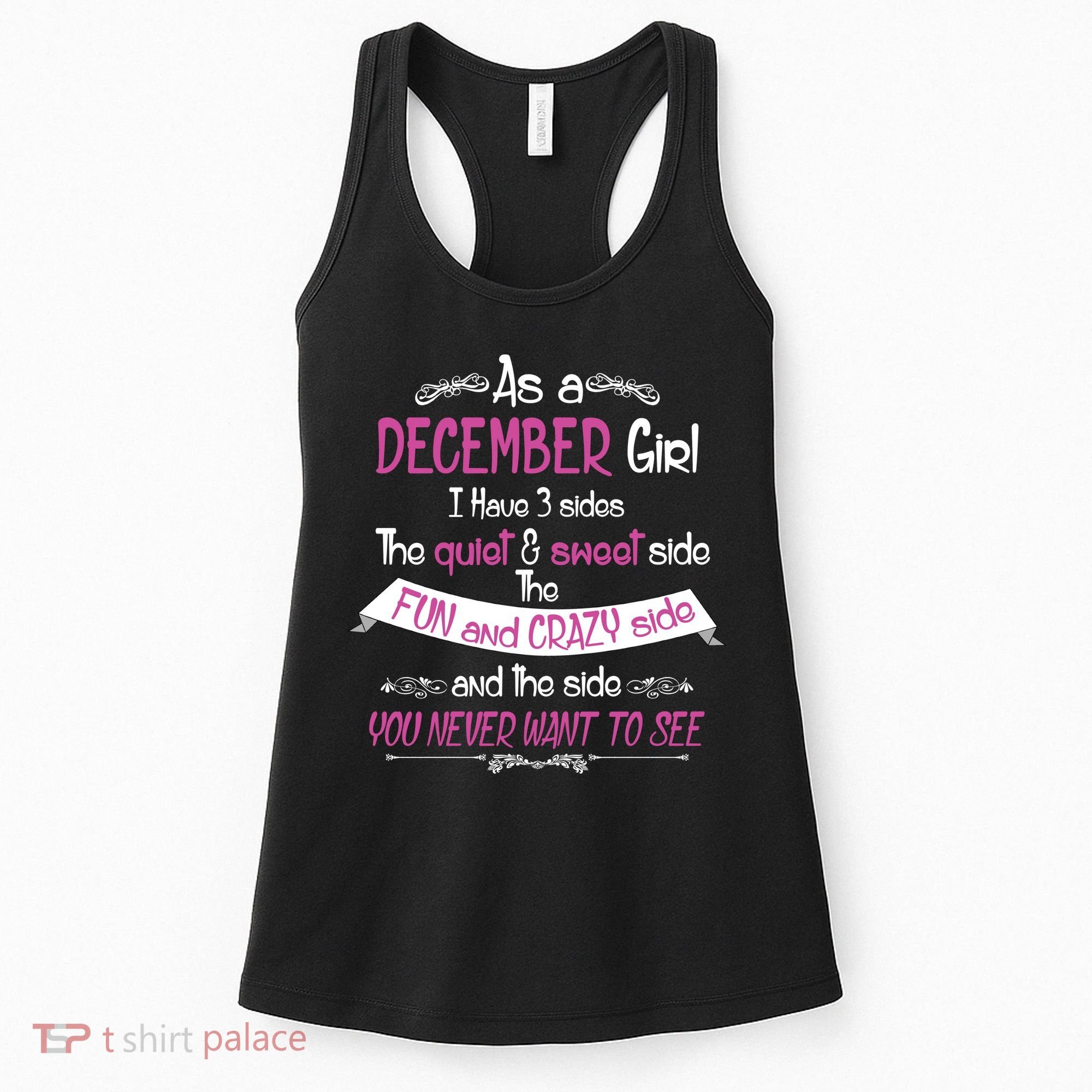 December Girl Sweet But Crazy Funny Birthday Women's Tank Top