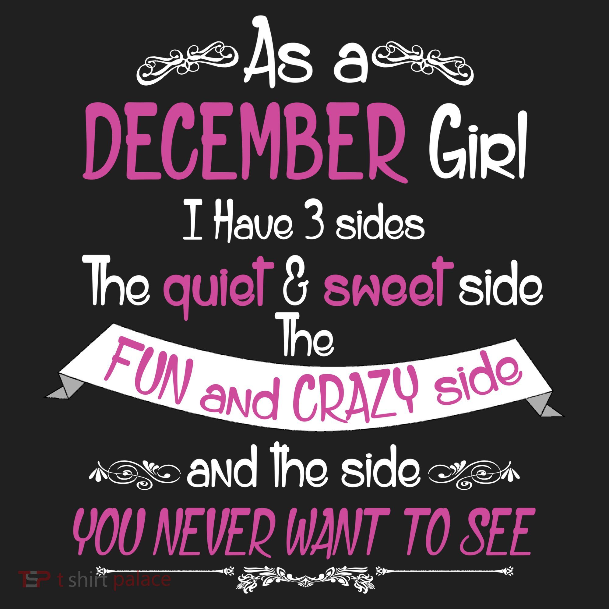 December Girl Sweet But Crazy Funny Birthday Golf Towel