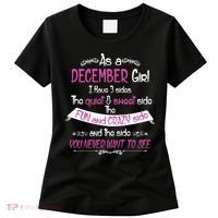 December Girl Sweet But Crazy Funny Birthday Women's T-Shirt thumb 0