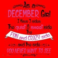 December Girl Sweet But Crazy Funny Birthday Santa Hat thumb 1