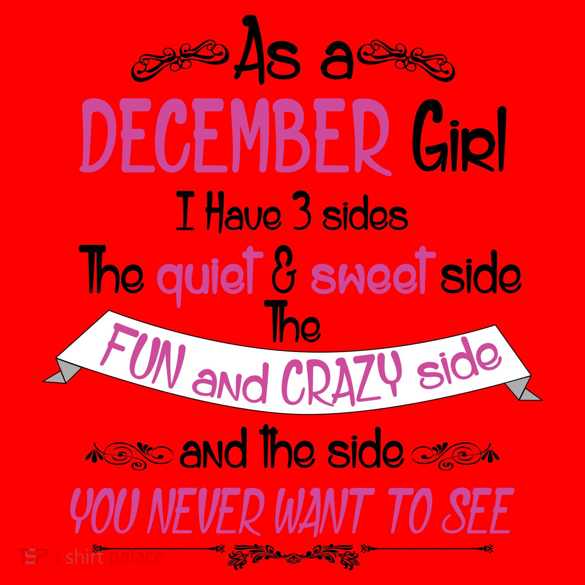 December Girl Sweet But Crazy Funny Birthday Santa Hat