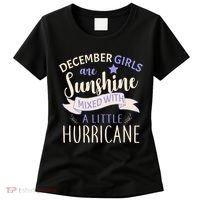 December Girls Are Sunshine Mixed With Hurricane Women's T-Shirt thumb 0
