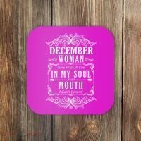 December Woman Funny Birthday Coaster thumb 0