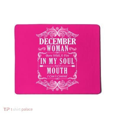 December Woman Funny Birthday Mousepad