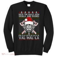 Deck The Halls Skulls Bodies Vikings Santa Ugly Christmas Sweater Sweatshirt thumb 0