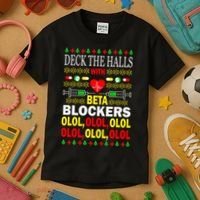Deck The Halls With Beta Blockers Olol Kids T-Shirt thumb 3