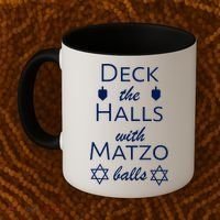 Deck The Halls With Matzo Balls Coffee Mug thumb 2