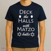 Deck The Halls With Matzo Balls T-Shirt thumb 3