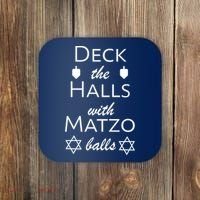 Deck The Halls With Matzo Balls Coaster thumb 0