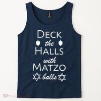 Deck The Halls With Matzo Balls Tank Top thumb 2