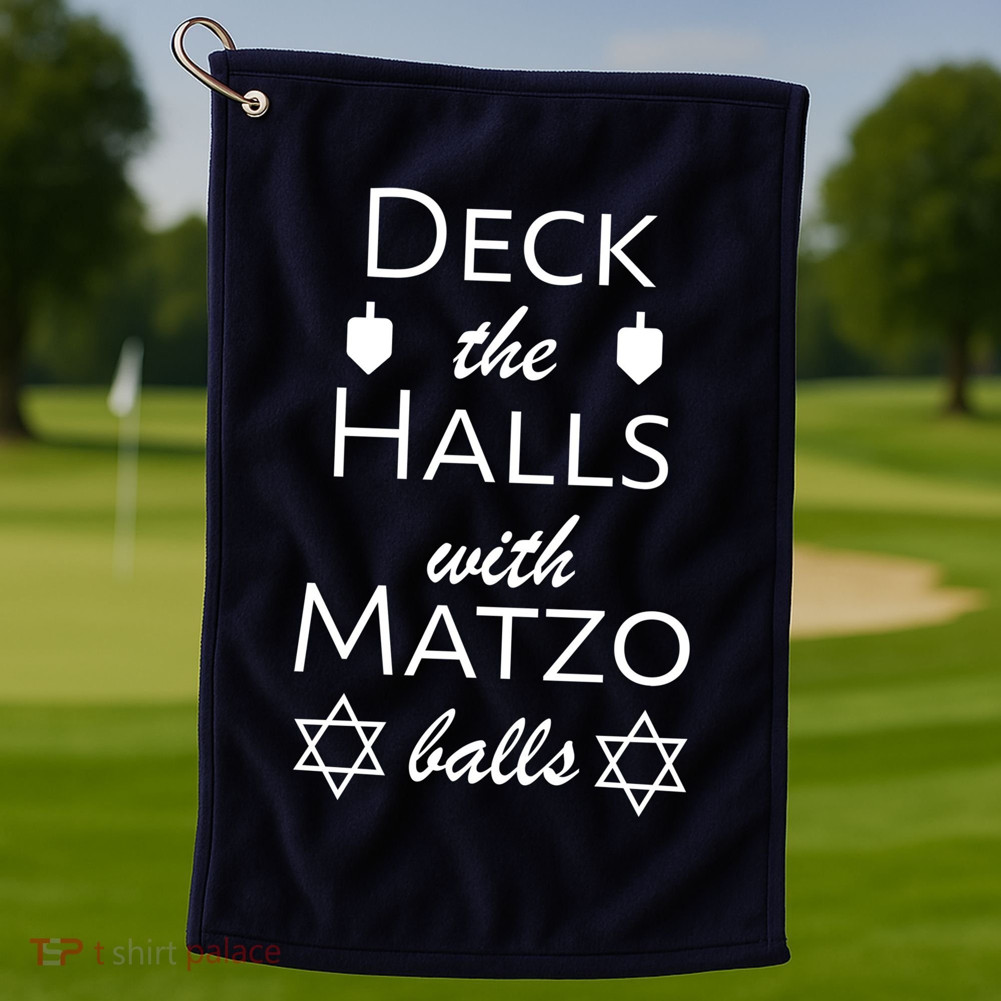 Deck The Halls With Matzo Balls Golf Towel