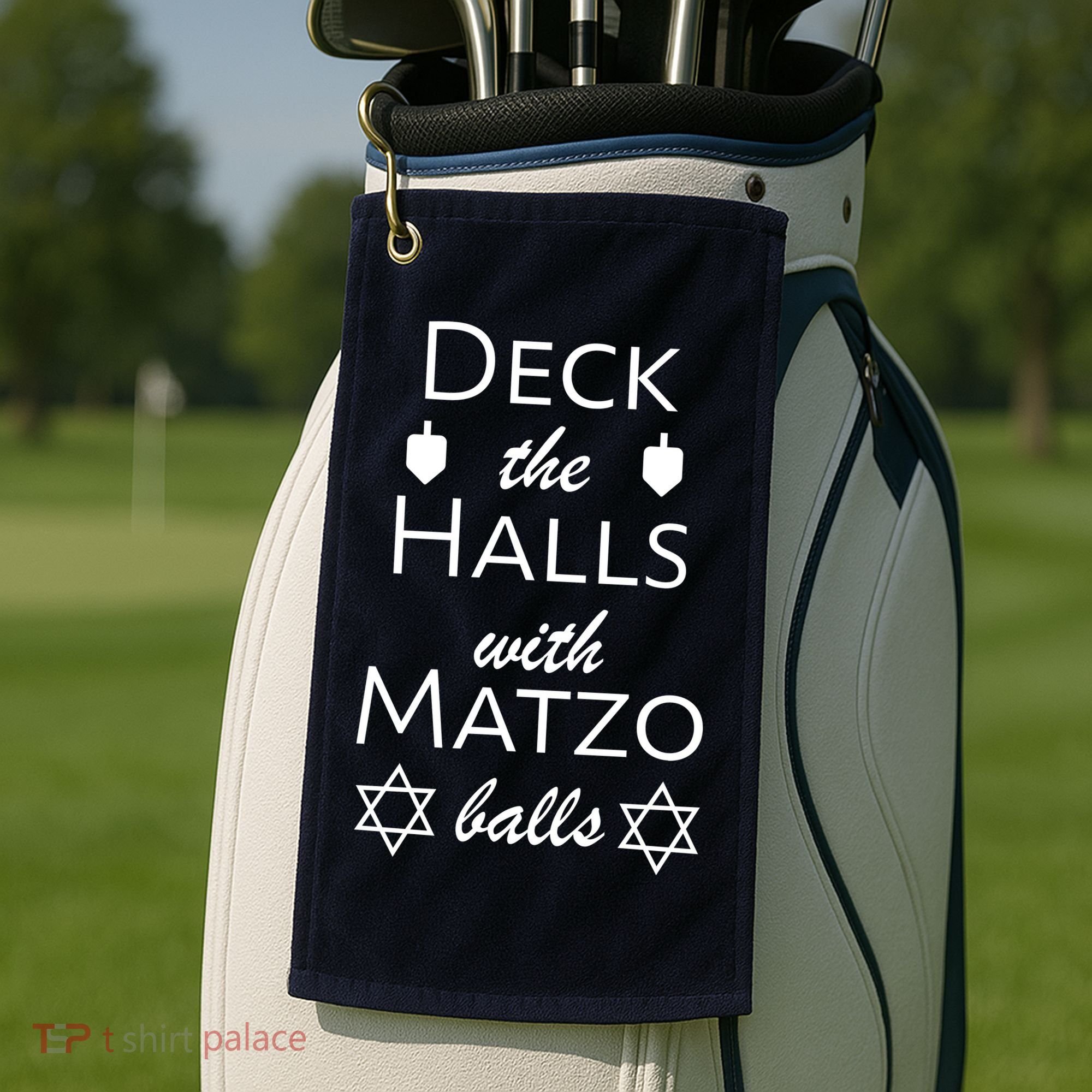 Deck The Halls With Matzo Balls Golf Towel