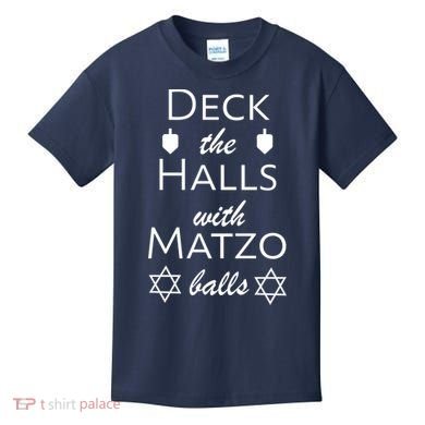 Deck The Halls With Matzo Balls Kids T-Shirt