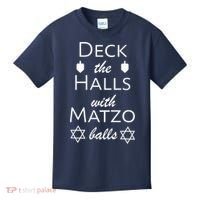 Deck The Halls With Matzo Balls Kids T-Shirt thumb 0