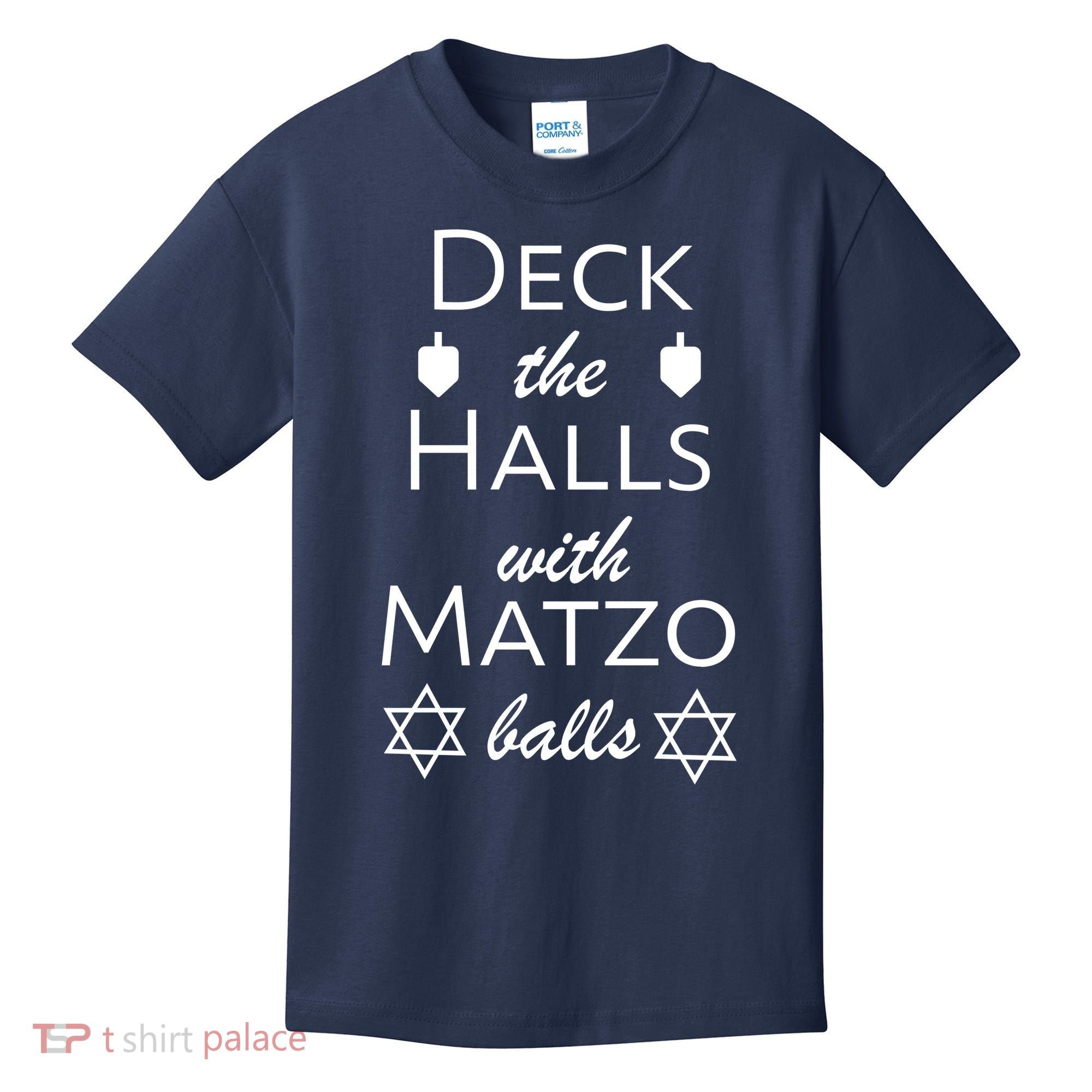 Deck The Halls With Matzo Balls Kids T-Shirt