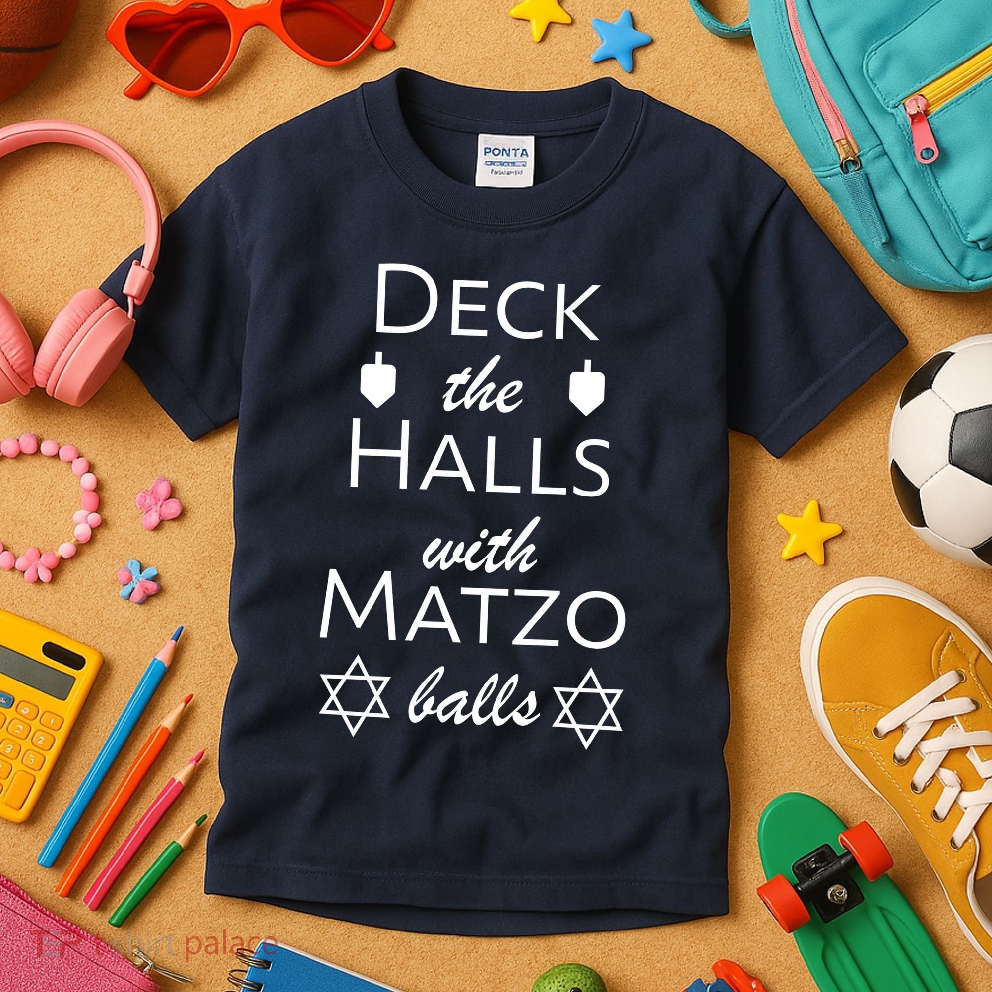 Deck The Halls With Matzo Balls Kids T-Shirt