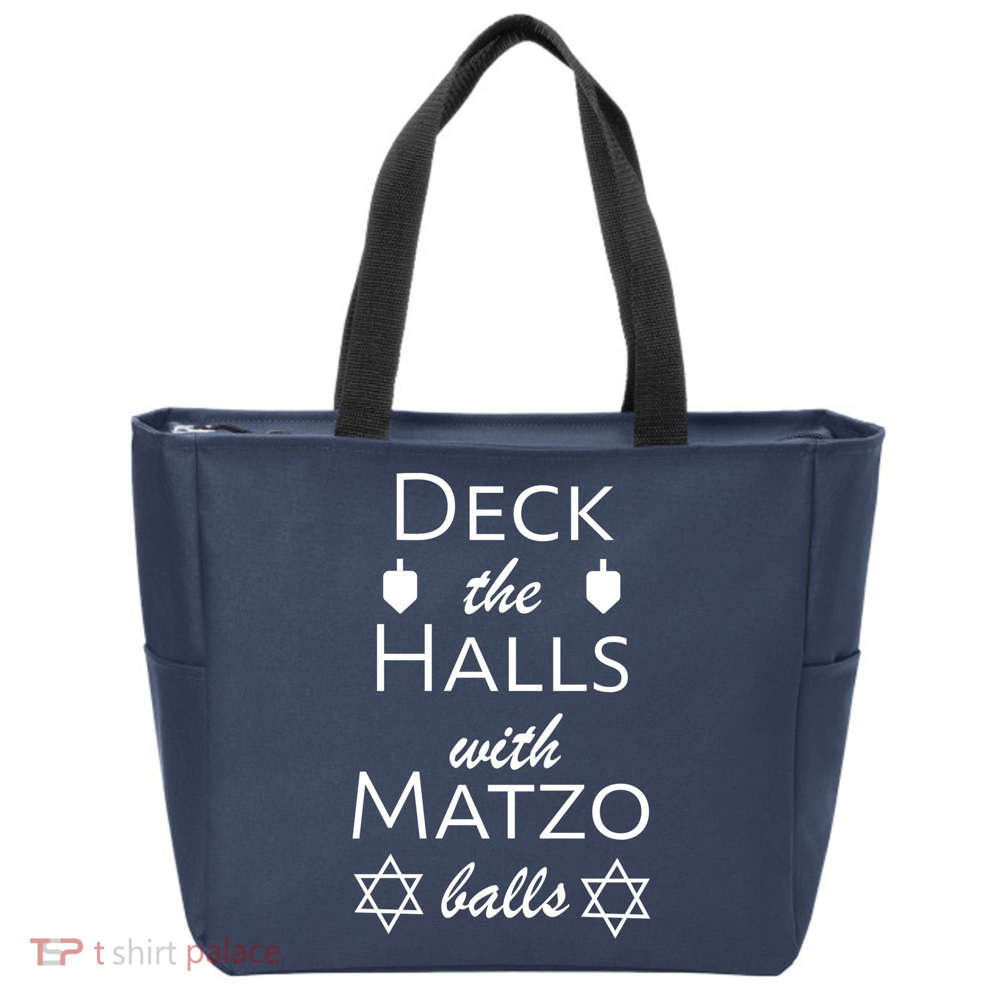 Deck The Halls With Matzo Balls Tote Bag