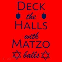 Deck The Halls With Matzo Balls Santa Hat thumb 1