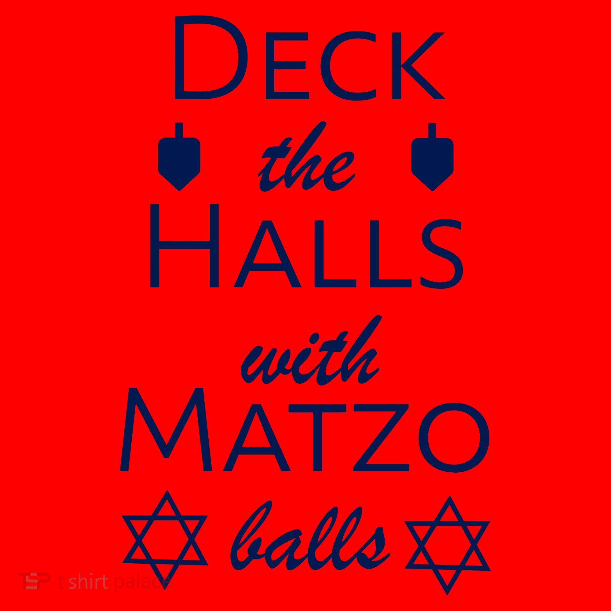Deck The Halls With Matzo Balls Santa Hat