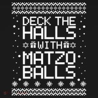 Deck The Halls With Matzo Balls Funny Hanukkah Ugly Backpack thumb 2