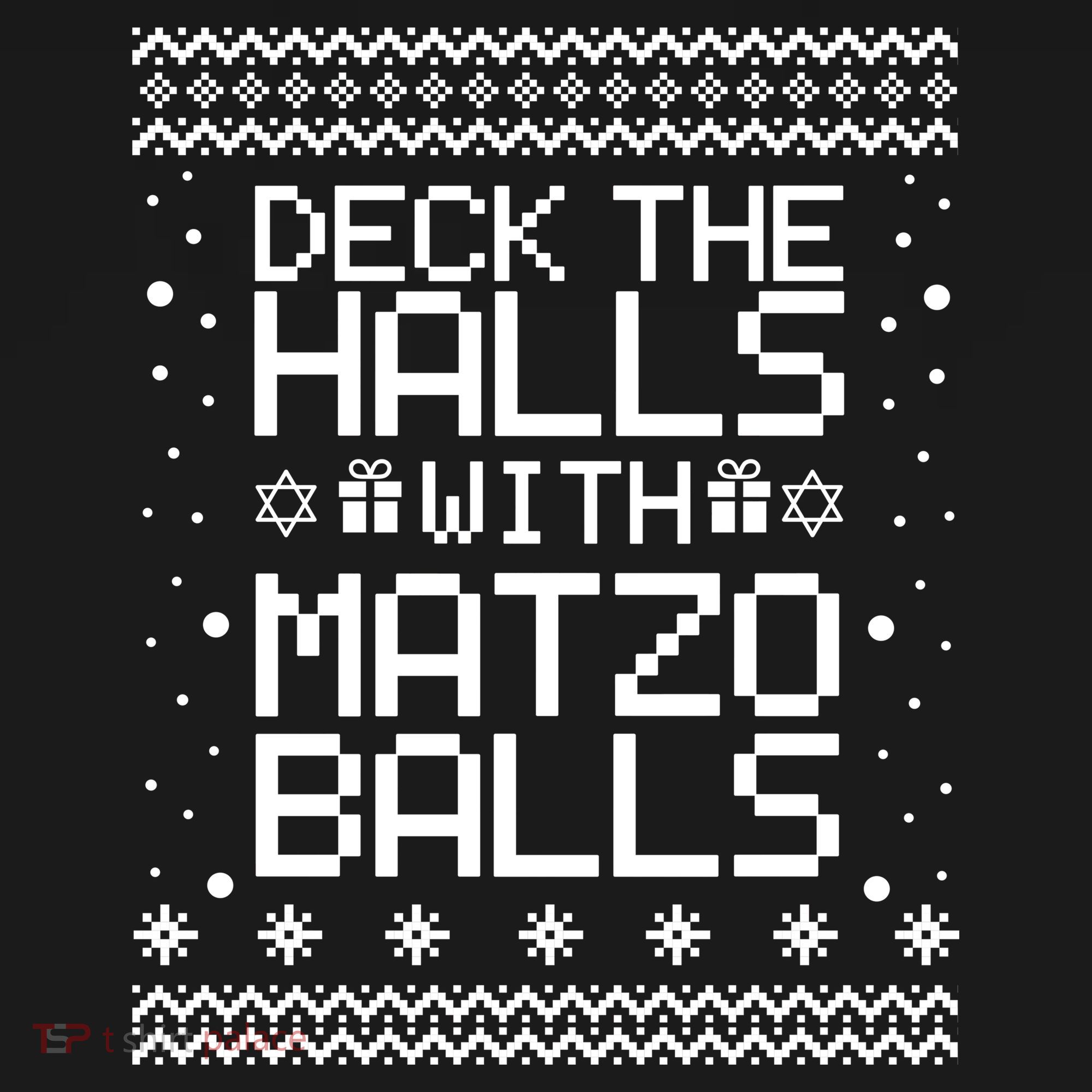 Deck The Halls With Matzo Balls Funny Hanukkah Ugly Backpack