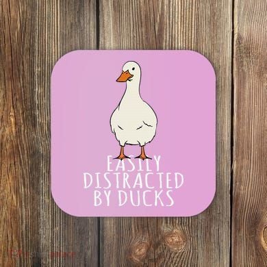 Duck Easily Distracted By Ducks Coaster
