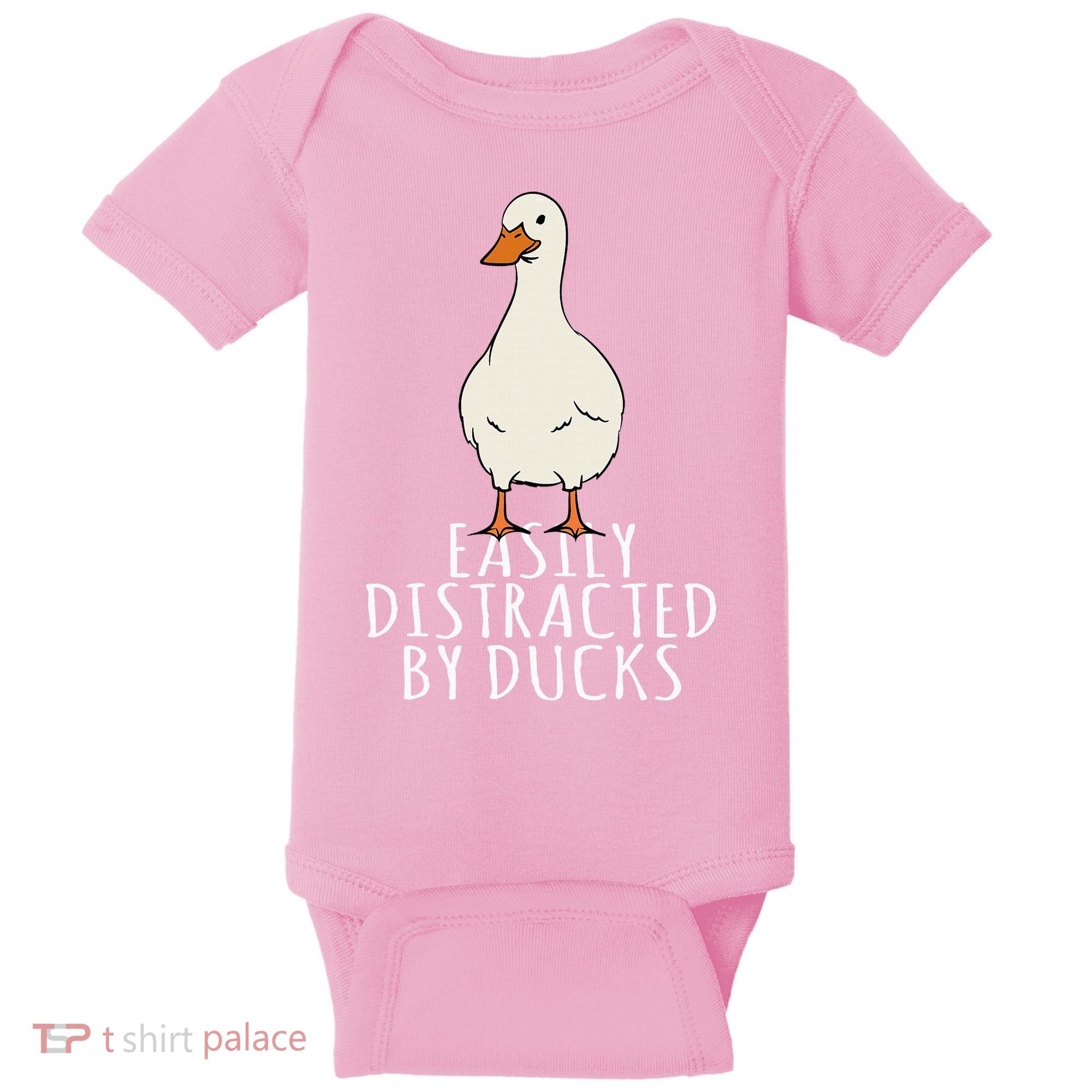 Duck Easily Distracted By Ducks Baby Bodysuit