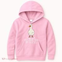 Duck Easily Distracted By Ducks Kids Hoodie thumb 0