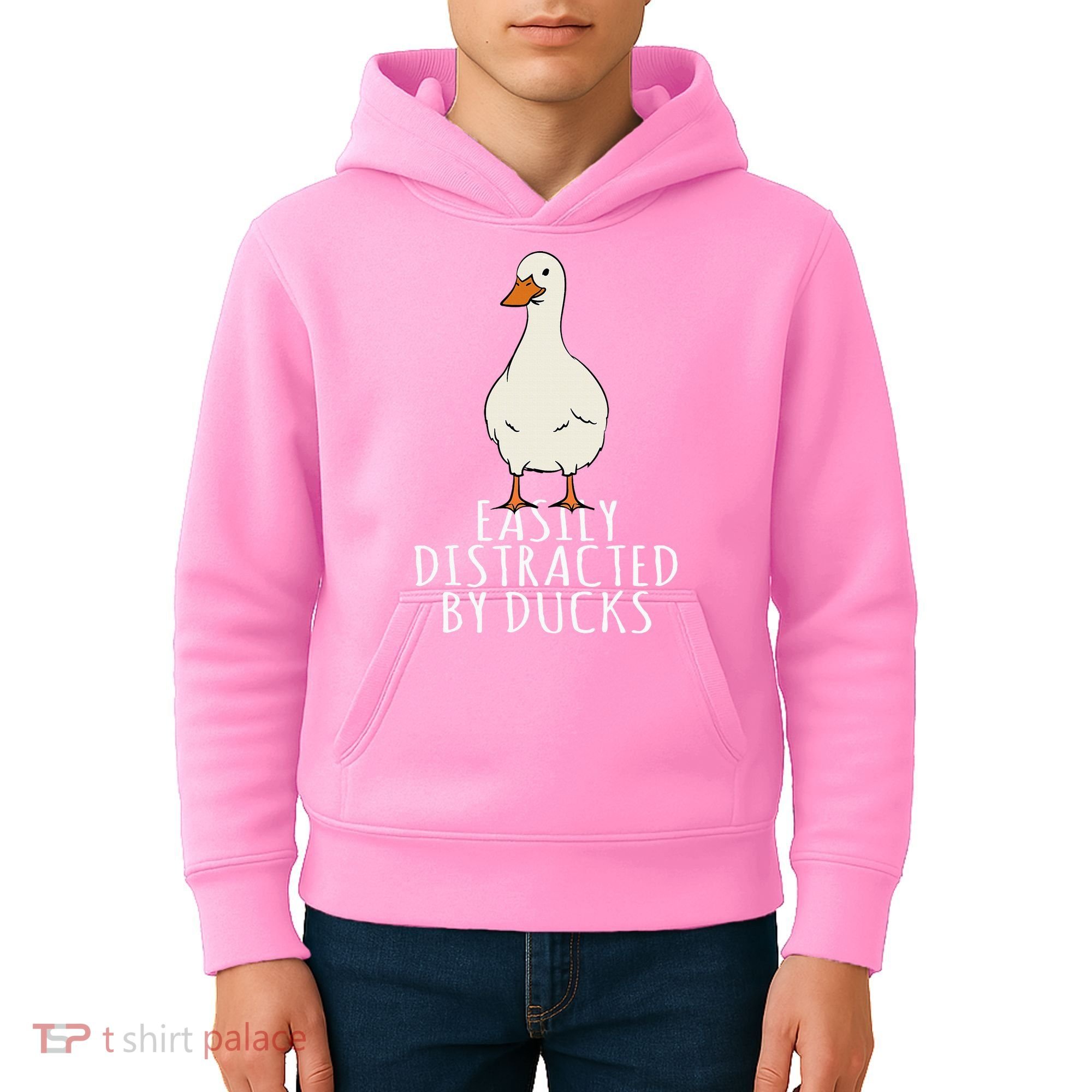 Duck Easily Distracted By Ducks Kids Hoodie