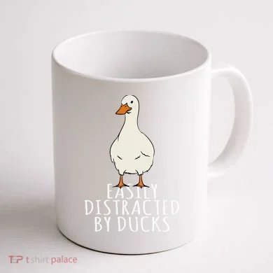 Duck Easily Distracted By Ducks Coffee Mug back