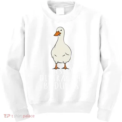 Duck Easily Distracted By Ducks Kids Sweatshirt