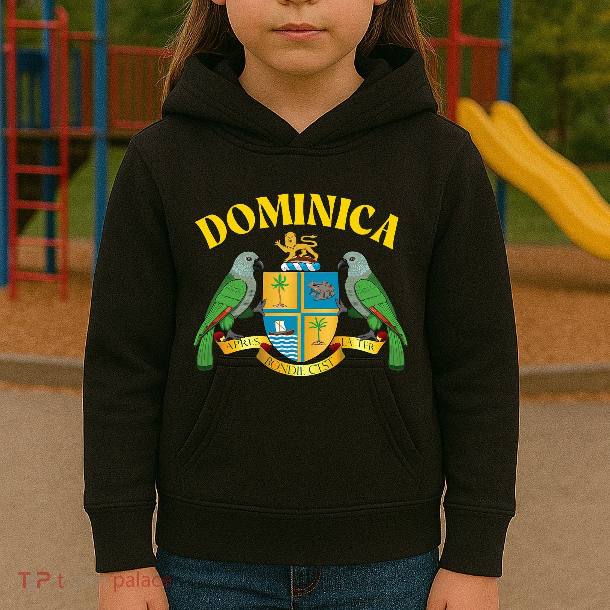 Dominica Emblem Dominica Island Dominica Kids Hoodie