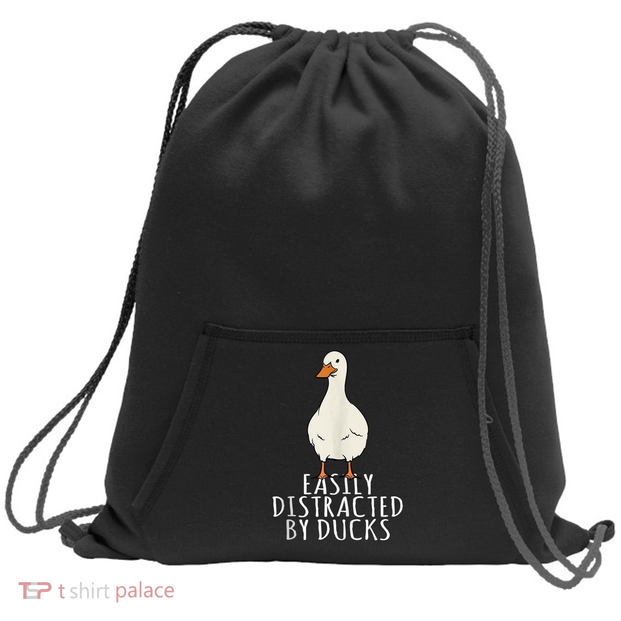 Duck Easily Distracted By Ducks Sweatshirt Cinch Pack Bag
