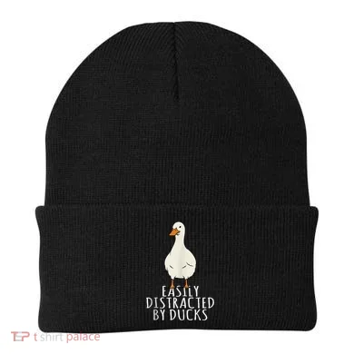 Duck Easily Distracted By Ducks Beanie