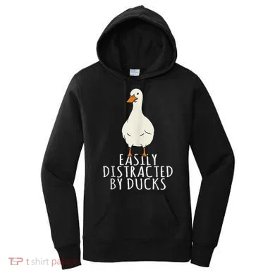 Duck Easily Distracted By Ducks Women's Hoodie