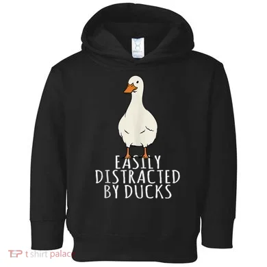 Duck Easily Distracted By Ducks Toddler Hoodie