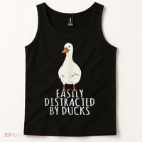 Duck Easily Distracted By Ducks Tank Top thumb 2
