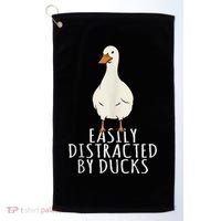 Duck Easily Distracted By Ducks Golf Towel thumb 0
