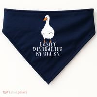 Duck Easily Distracted By Ducks USA-Made Doggie Bandana thumb 0