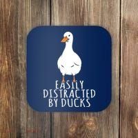 Duck Easily Distracted By Ducks Coaster thumb 0