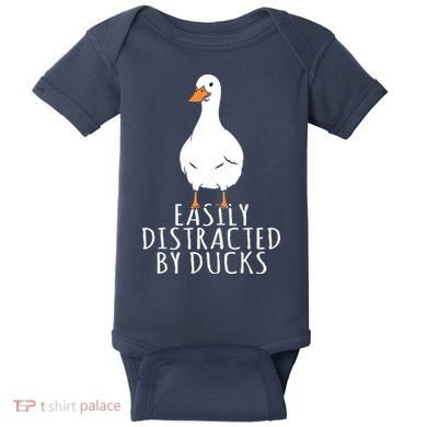 Duck Easily Distracted By Ducks Baby Bodysuit