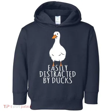 Duck Easily Distracted By Ducks Toddler Hoodie