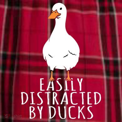 Duck Easily Distracted By Ducks Men's Flannel Plaid Pajama Pants
