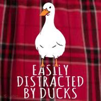 Duck Easily Distracted By Ducks Men's Flannel Plaid Pajama Pants thumb 2