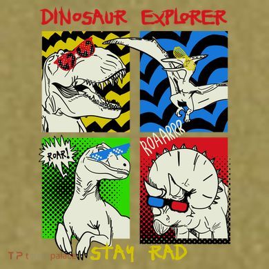 Dinosaur Explorer Garment-Dyed Women's Muscle Tee