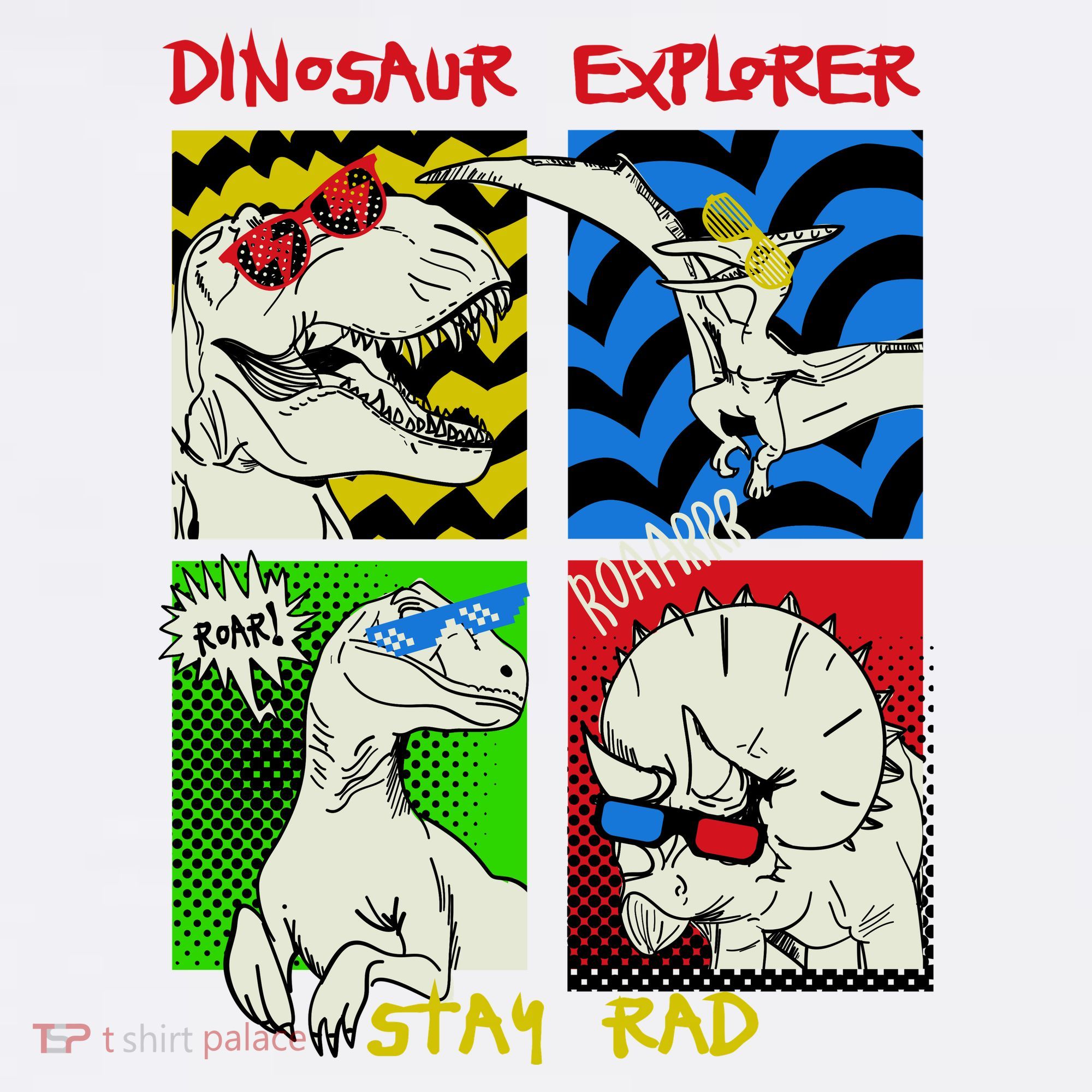 Dinosaur Explorer Comfort Colors Garment-Dyed Hooded Sweatshirt