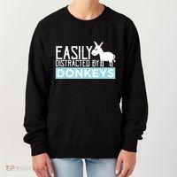 Donkeys Easily Distracted Donkey Gifts For Donkey Lovers Women's Sweatshirt thumb 0