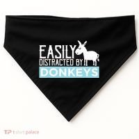 Donkeys Easily Distracted Donkey Gifts For Donkey Lovers USA-Made Doggie Bandana thumb 0