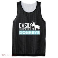Donkeys Easily Distracted Donkey Gifts For Donkey Lovers Mesh Reversible Basketball Jersey Tank thumb 0